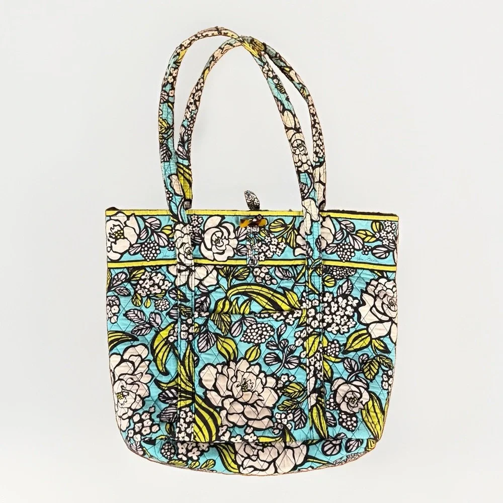 Vera Bradley Quilted Cotton Toggle Tote Bag in retired 